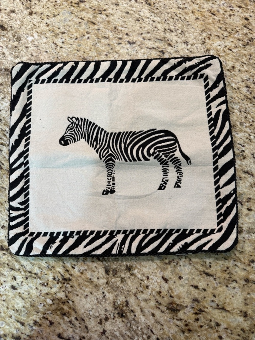 Bold Zebra Print Animal Print Tapestry Throw Pillow Cover
